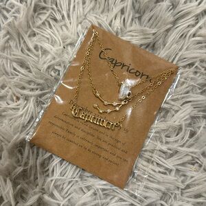NWT Capricorn Pack of three zodiac sign necklace